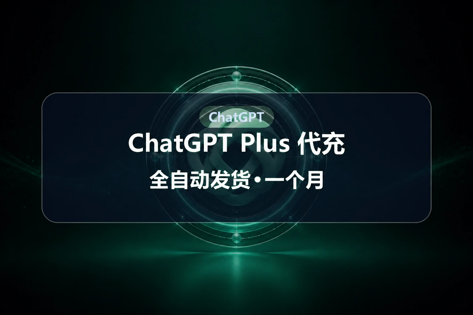 ChatGPT Plus（1个月）极速代充 ·  本月特价