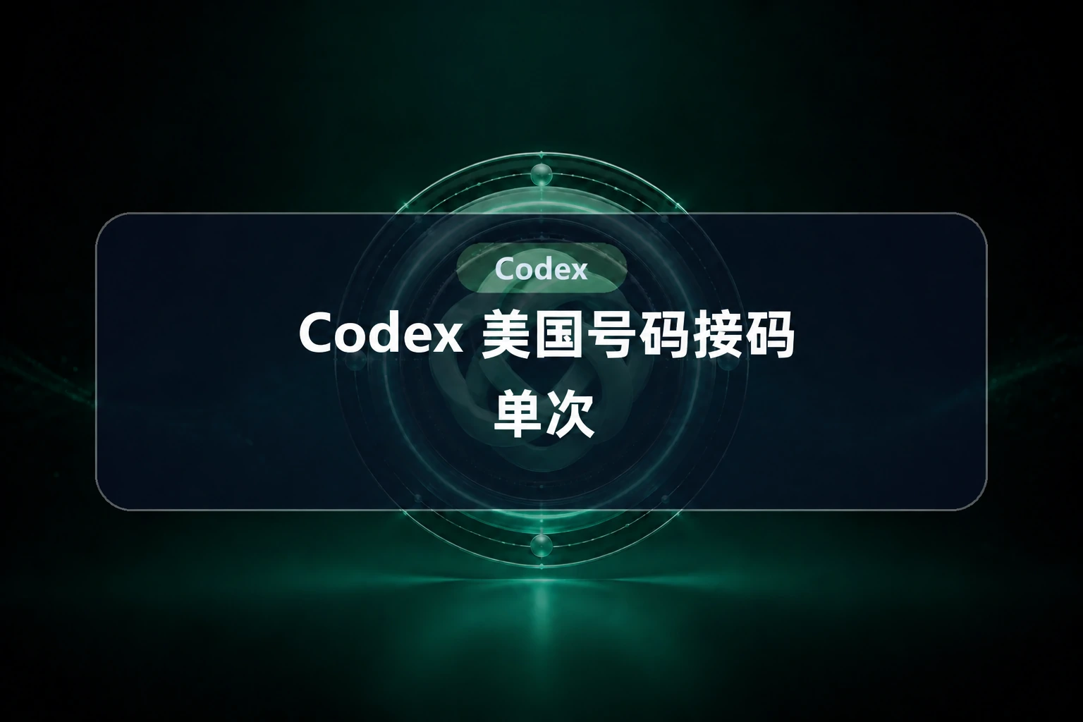 Codex 美国号码接码（单次）